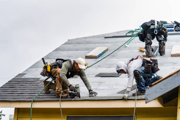 Professional Gutter Installation technician working in Crater Lake, OR